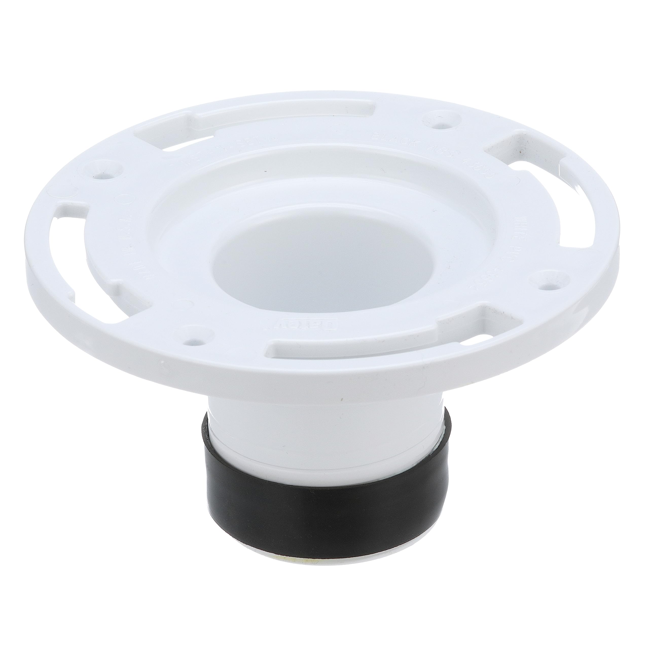 Oatey 43654 PVC Twist-N-Set Closet Flange, 3-Inch, Faucet Flanges